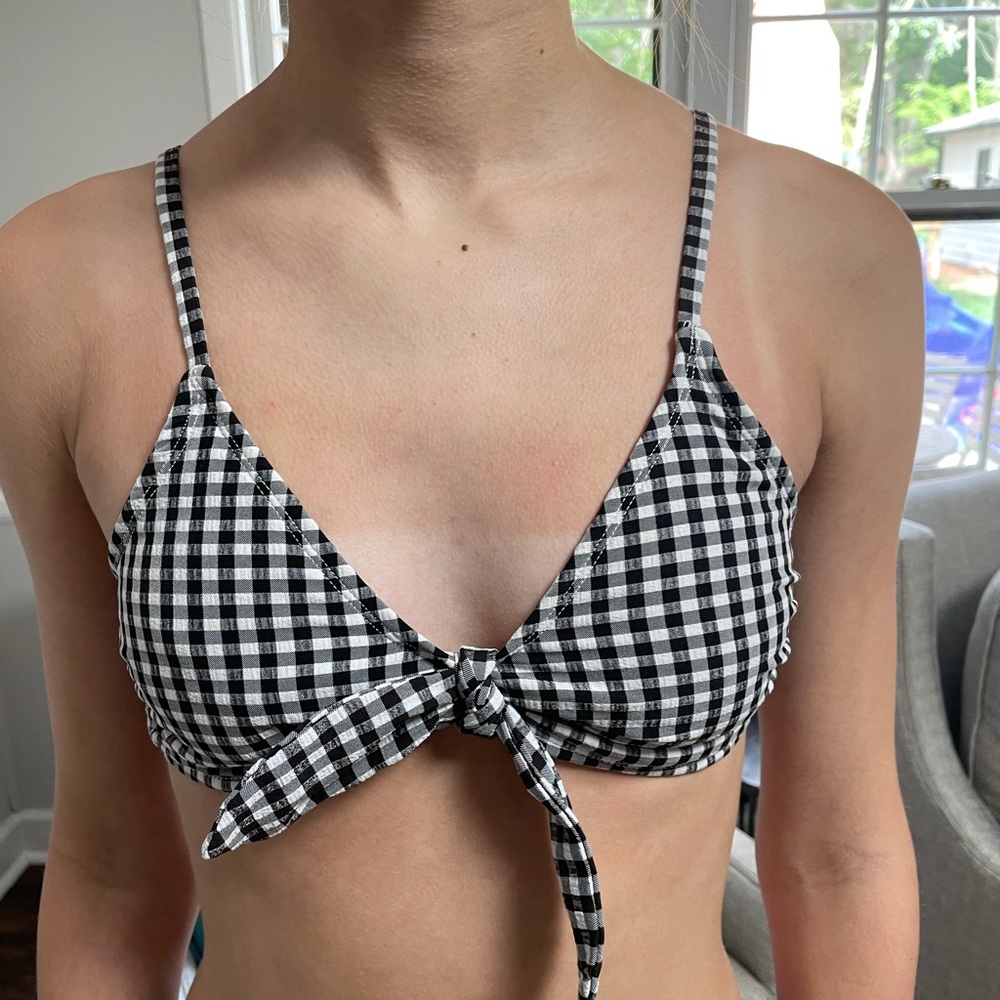 Target checkered bikini top
